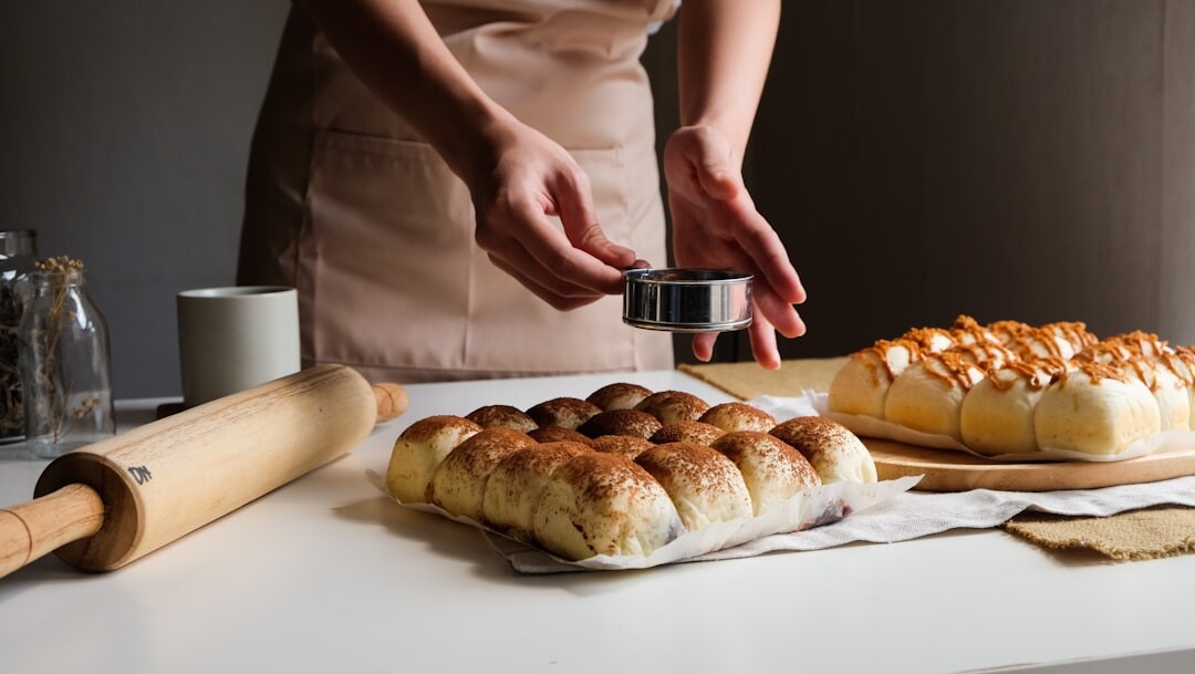 woman baking bread