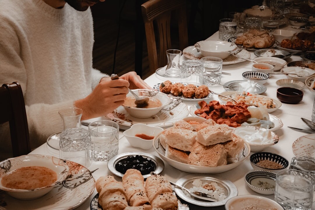 home cooked meal on table