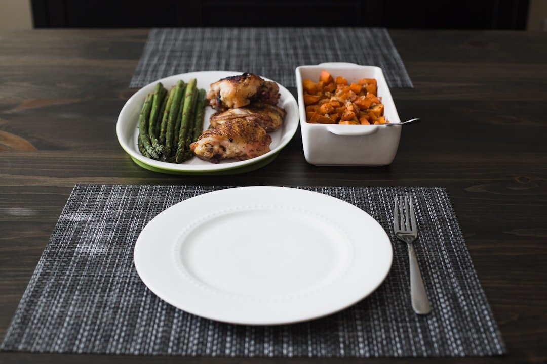 served dinner plate