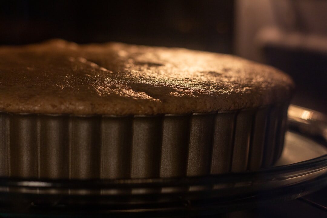 baked dessert in oven