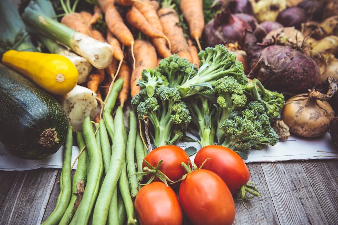 fresh vegetables on table